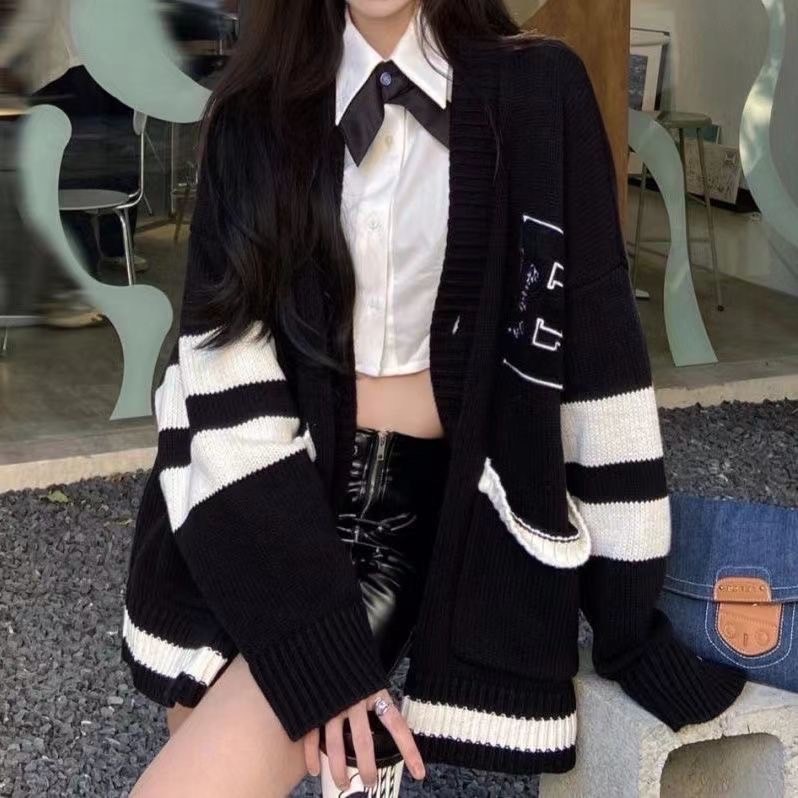 外穿針織v領毛衣外套-細節圖5