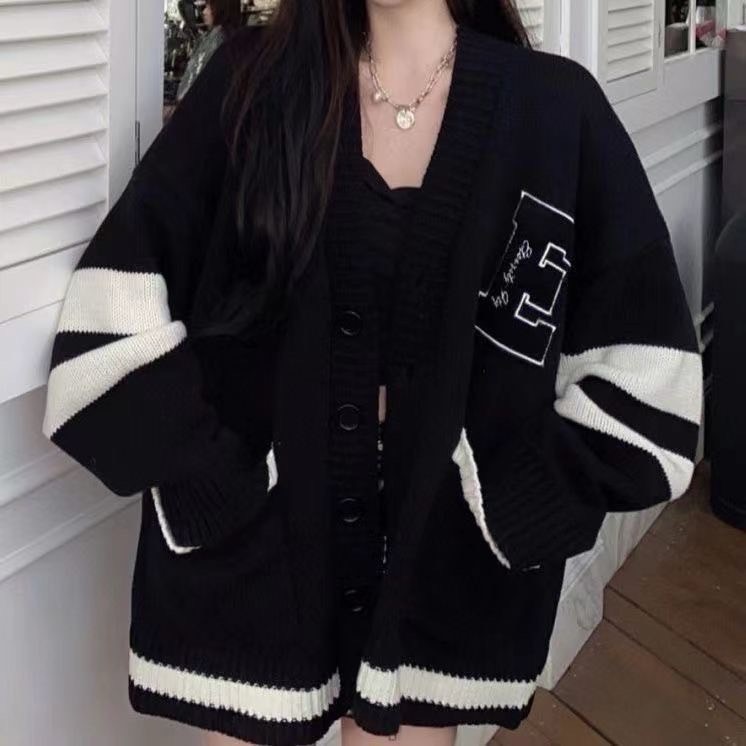 外穿針織v領毛衣外套-細節圖7