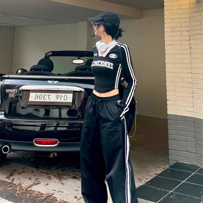 小眾顯腰身長袖短款上衣-細節圖3