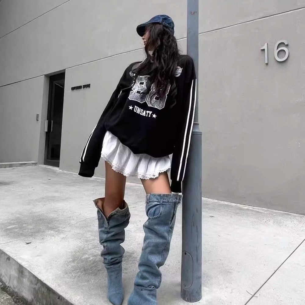 oversize高街v領上衣-細節圖7