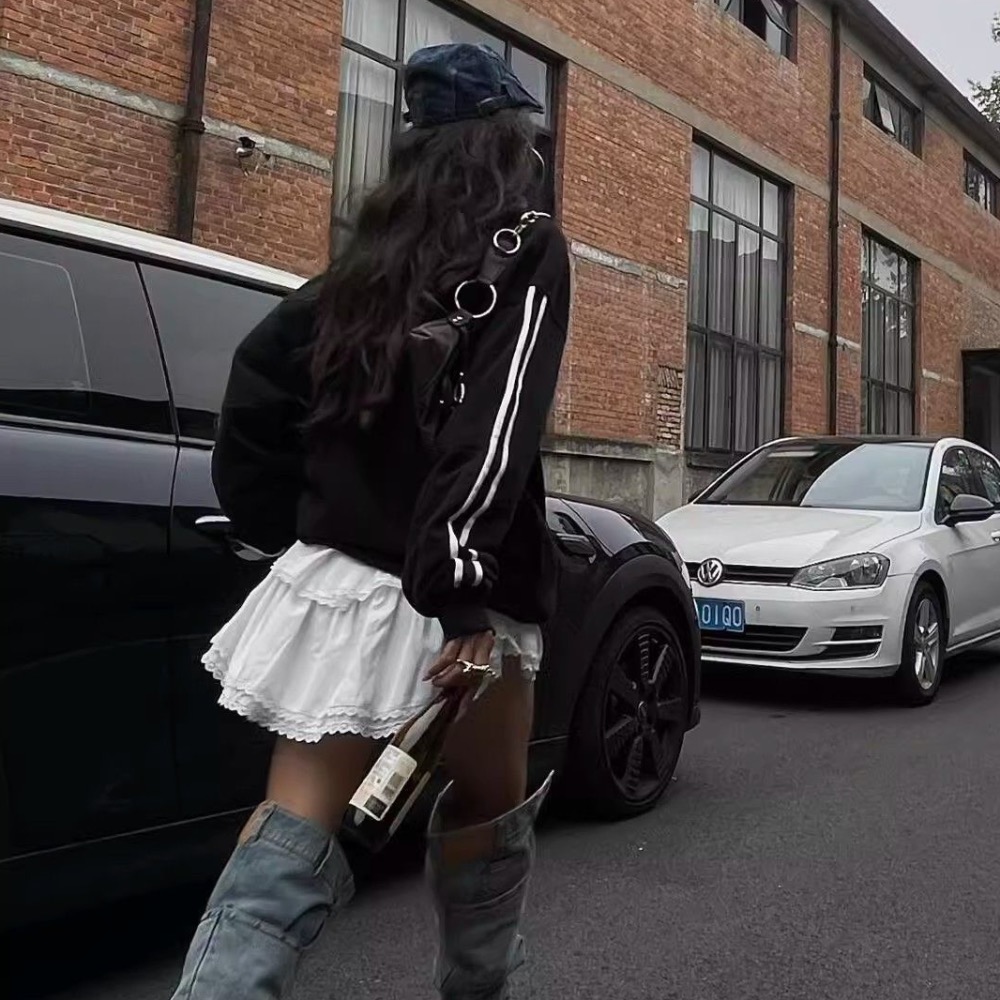 oversize高街v領上衣-細節圖8