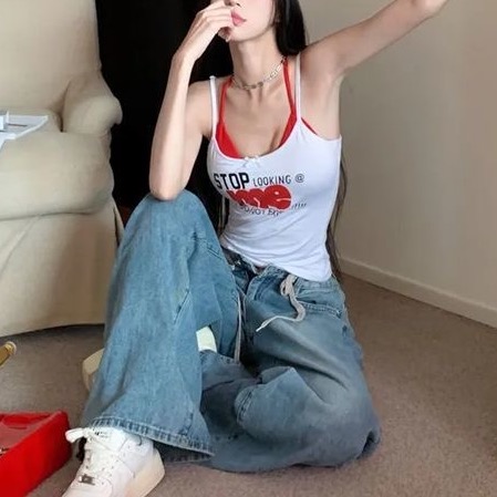 夏天設計感吊帶內搭上身套裝-細節圖4