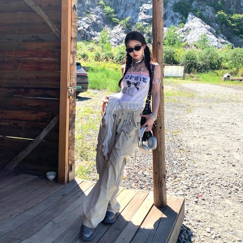 不規則飄帶抹胸上衣-細節圖4