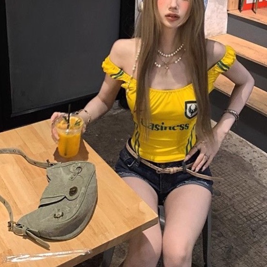 美式吊帶收腰立體邊背心-細節圖3