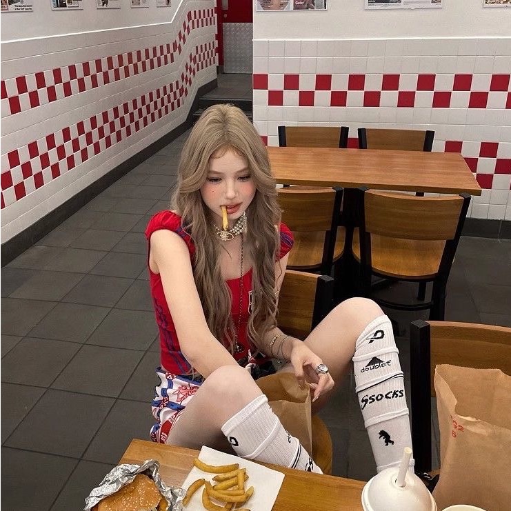 美式吊帶收腰立體邊背心-細節圖4