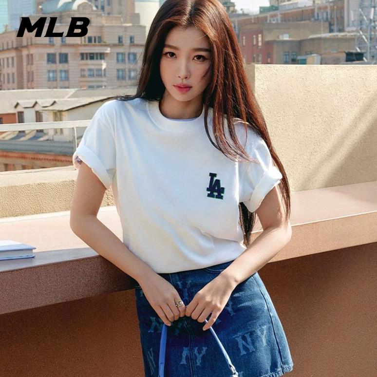 🇰🇷韓國代購 免運 MLB 24SS 短袖 T恤 虞書欣同款 老花後背印花 3ATSM04-細節圖2