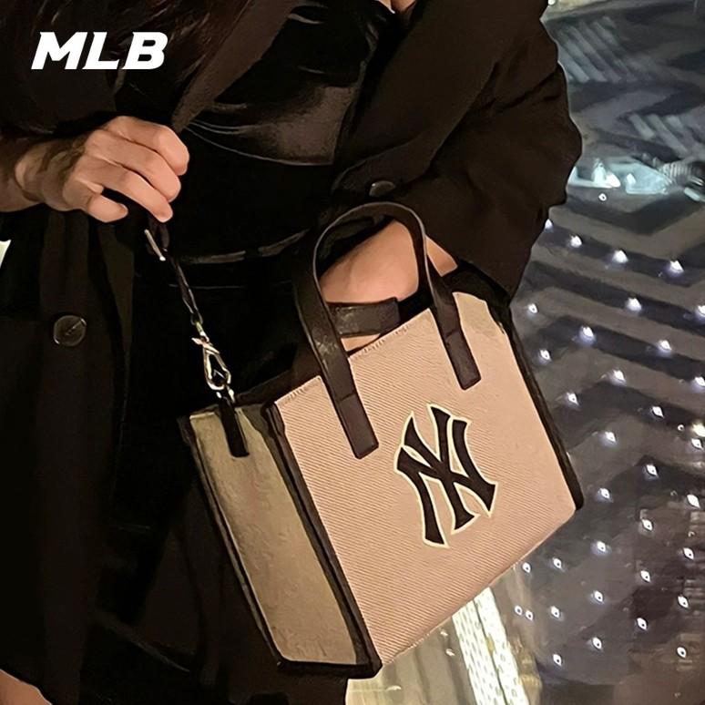 🇰🇷韓國代購 免運 MLB 帆布托特包 托特包 手提包 休閒挎包 通勤包 NY 紐約洋基隊 3AORS06-細節圖3