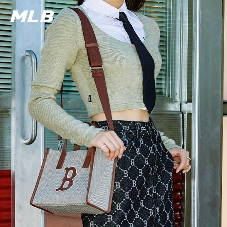 🇰🇷韓國代購 免運 MLB 帆布托特包 托特包 手提包 休閒挎包 通勤包 NY 紐約洋基隊 3AORS06-細節圖4