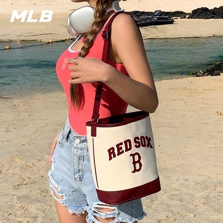 🇰🇷韓國代購 免運 MLB 水桶包 托特包 帆布托特包 NY 紐約洋基隊 YANKEES 側背包 3ABMS09-細節圖4