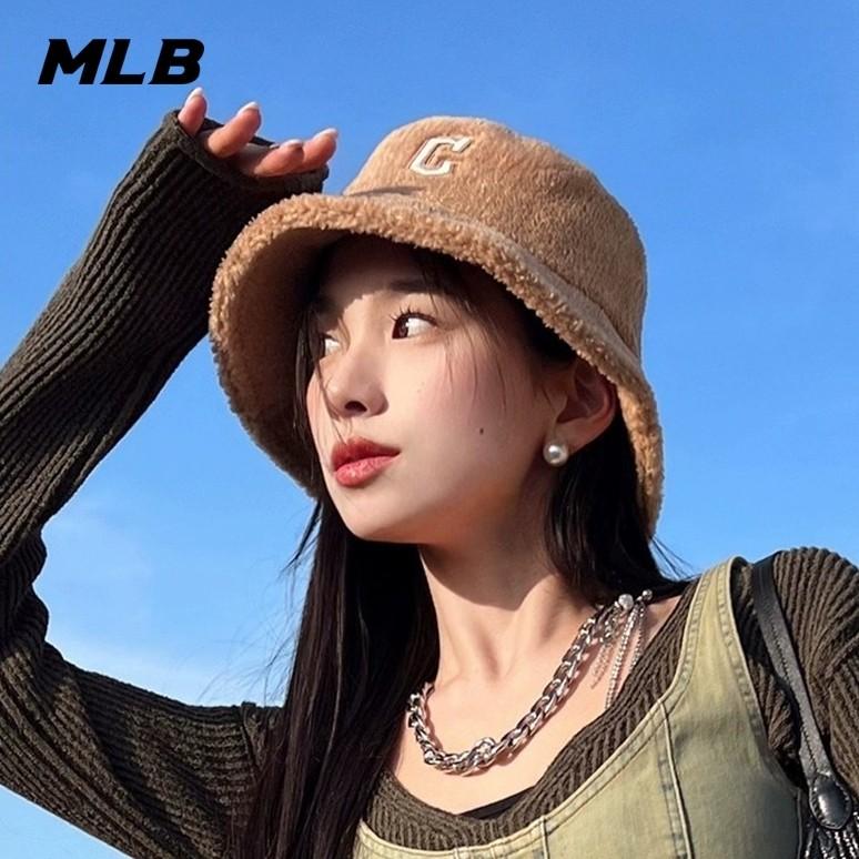 🇰🇷韓國代購 免運 MLB 23SS 漁夫帽 仿羊羔絨 毛絨漁夫帽 羊絨帽 毛帽 盆帽 3AHTF01-細節圖2