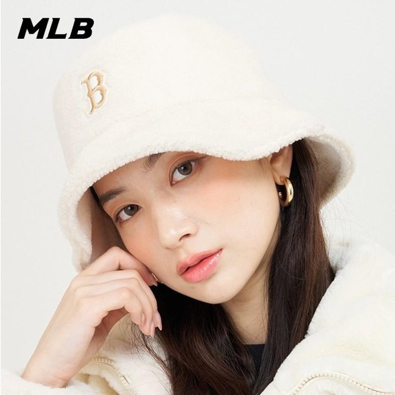 🇰🇷韓國代購 免運 MLB 23SS 漁夫帽 仿羊羔絨 毛絨漁夫帽 羊絨帽 毛帽 盆帽 3AHTF01-細節圖3