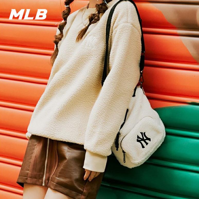 🇰🇷韓國代購 MLB 毛絨水桶包 挎包 拎包 水桶包 側背包 毛毛包 仿羊羔絨 秋冬款 3ABMS03-細節圖5