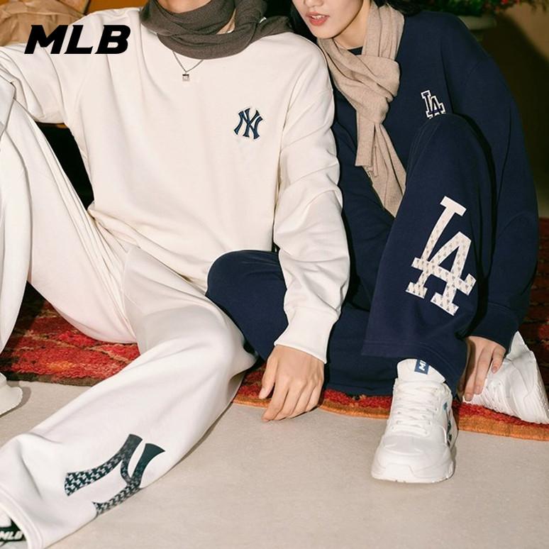 🇰🇷韓國代購 免運 MLB 長褲 23SS 運動褲 老花印花LOGO 休閒褲 NY 紐約洋基隊 情侶款 3APTM0-細節圖3