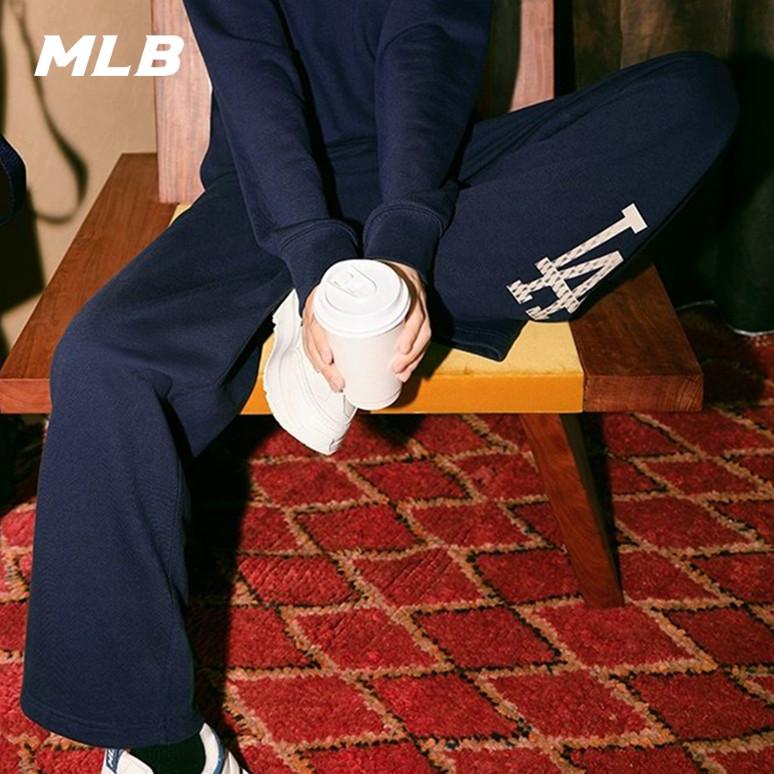 🇰🇷韓國代購 免運 MLB 長褲 23SS 運動褲 老花印花LOGO 休閒褲 NY 紐約洋基隊 情侶款 3APTM0-細節圖4