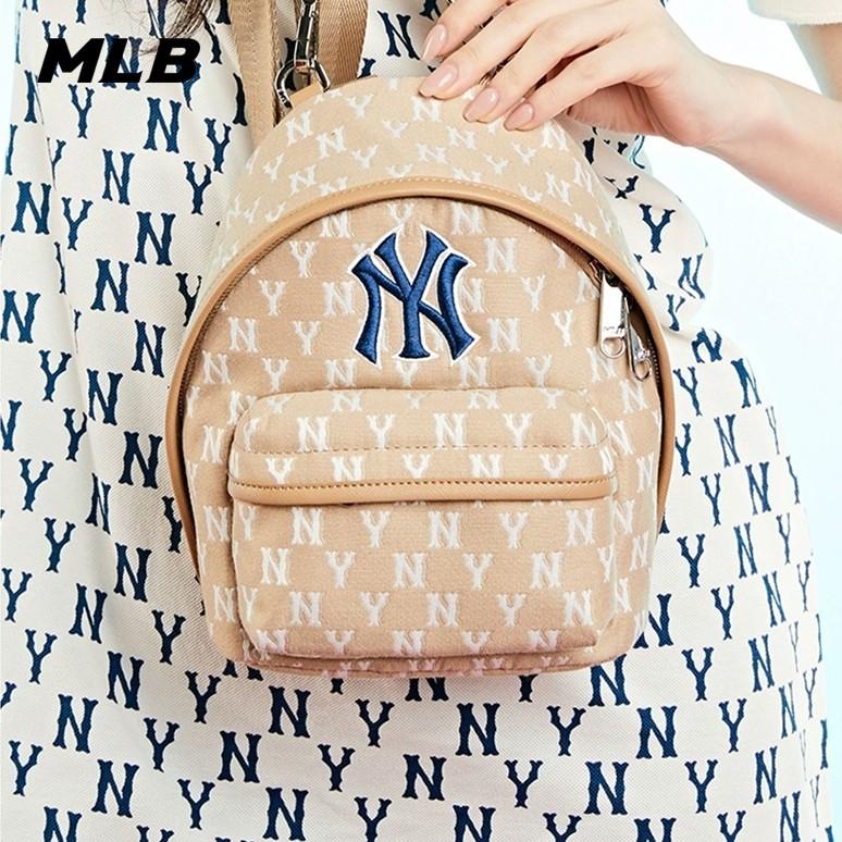 🇰🇷韓國代購 免運 MLB 老花滿印 後背包 雙肩包 背包 小包 NY 紐約洋基隊 3ABKS01-細節圖4