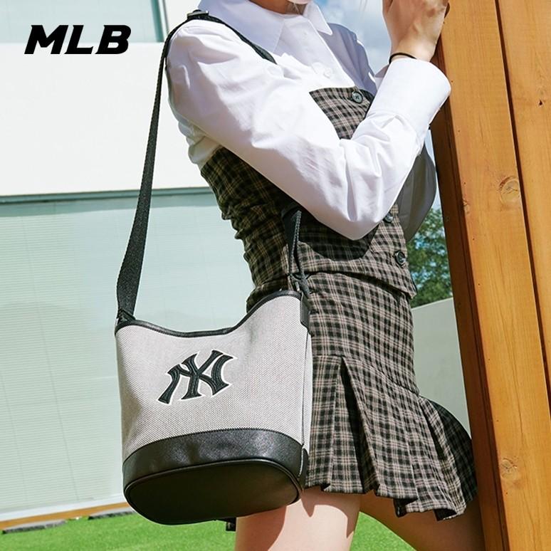 🇰🇷韓國代購 免運 MLB 水桶包 帆布托特包 側背包 手提包 托特包 斜挎包 NY 紐約洋基隊 3ABMS07-細節圖4