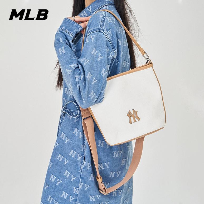 🇰🇷韓國代購 免運 MLB 水桶包 學院風 側背包 斜挎包 手提包 托特包 NY 紐約洋基隊 3ABML02-細節圖7