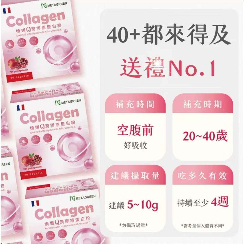 現貨🔥法國🇫🇷專利 METAGREEN 膠媚Q潤膠原蛋白粉(3g*20包/盒) 膠原蛋白 魚膠原蛋白-細節圖5