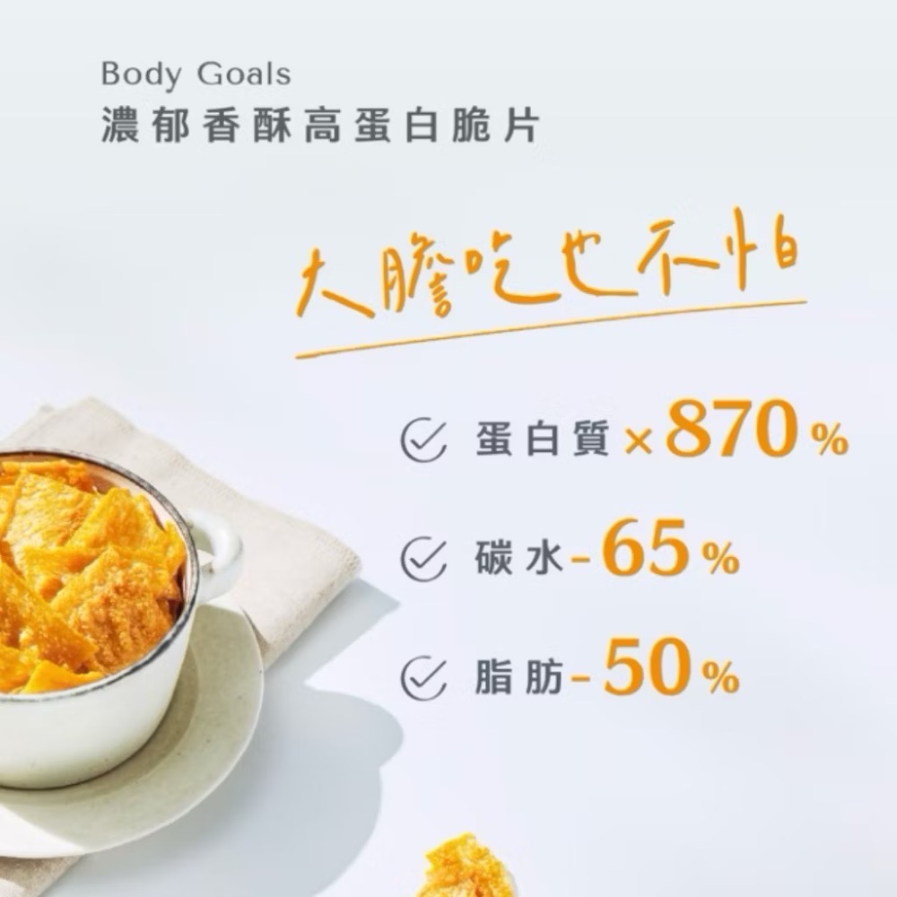 現貨🔥8入組【Body Goals】濃郁香酥高蛋白脆片 酸奶洋蔥/墨西哥紅椒/奶香起司/義式披薩 35G/包-細節圖6
