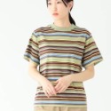 【*Kimi】BMS 日牌23年春夏復古休閒彩色純綿條紋短袖T恤上衣 - 三色 230530-規格圖11