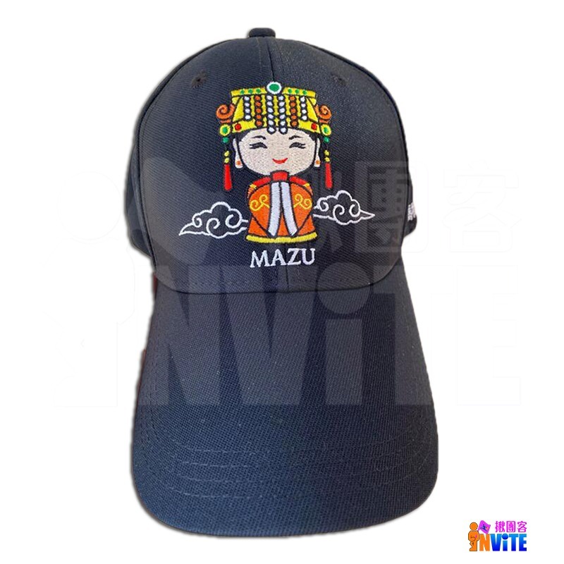 ♢揪團客♢ 媽祖帽 媽祖保平安 大人 兒童帽 淺藍 桃紅棒球帽 遮陽 MIT帽子 Q版媽祖 遶境進香-細節圖3