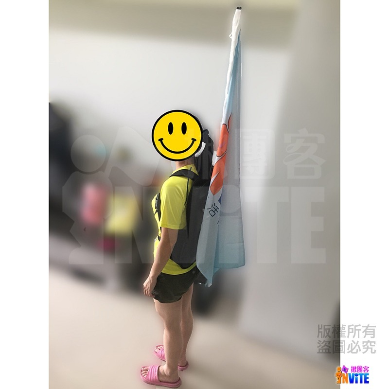 ✨客製✨ ♢揪團客♢ 豪華版背包旗桿 背包旗桿 背包旗 旗幟另購 旗幟可客製 不含旗幟 黑色 【客製請聊聊】-細節圖8
