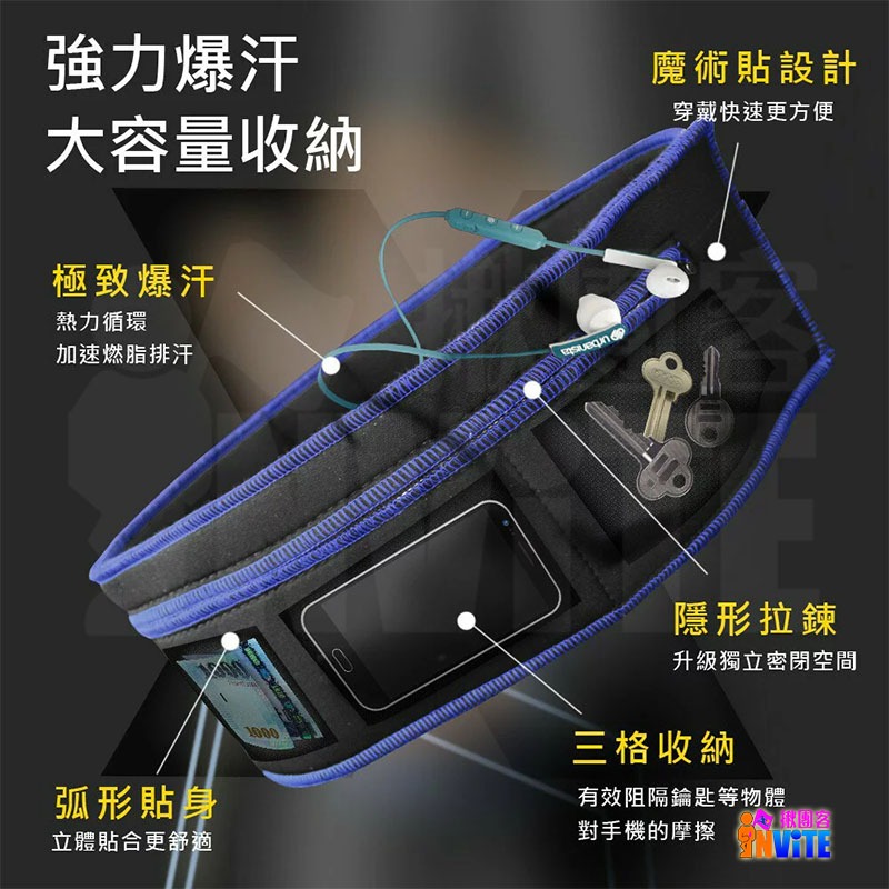 🔥好評夯品🔥 ♢揪團客♢ MACMUS 運動腰帶 收納腰帶 揪團客聯名款 烈焰紅 爆汗腰帶 登山腰帶 貼身腰包 運動-細節圖3