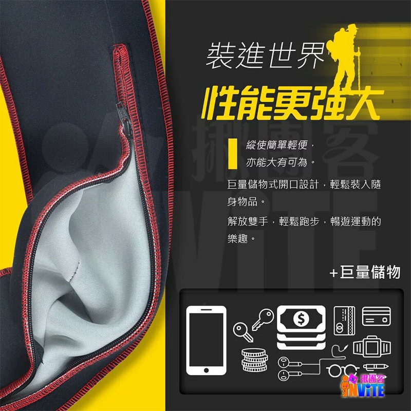 🔥好評夯品🔥 ♢揪團客♢ MACMUS 運動腰帶 收納腰帶 揪團客聯名款 烈焰紅 爆汗腰帶 登山腰帶 貼身腰包 運動-細節圖4