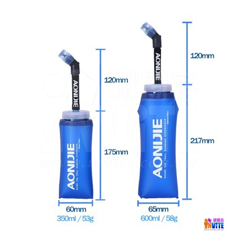 ♢揪團客♢ 奧尼捷 AONIJIE 快吸軟水壺 #SD13 600mL 350mL 單車路跑 登山露營 可摺疊 收納方便-細節圖5
