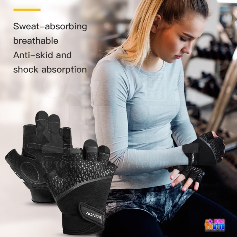 ♢揪團客♢ 奧尼捷 AONIJIE 專業運動健身手套 #M52 半指型 止滑透氣耐磨 自行車手套 戰術手套 機車手套-細節圖2