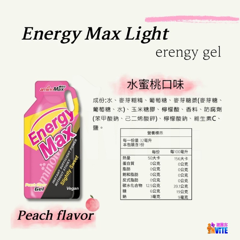 ♢揪團客♢ aminoMax 邁克仕 Energy Max Light 能量 果膠 綠茶 水蜜桃 金桔檸檬 環島-細節圖7