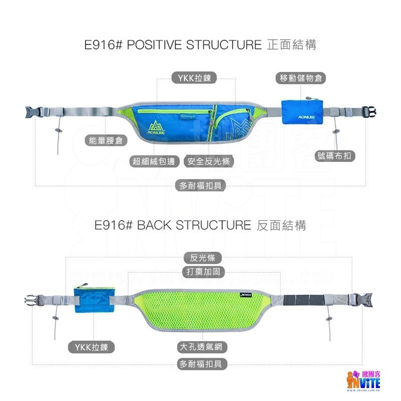 ♢揪團客♢ 【絕版商品】 奧尼捷 AONIJIE 多功能腰包 #E916 馬拉松路跑腰包 運動腰包 水壺腰包 慢跑腰包-細節圖3