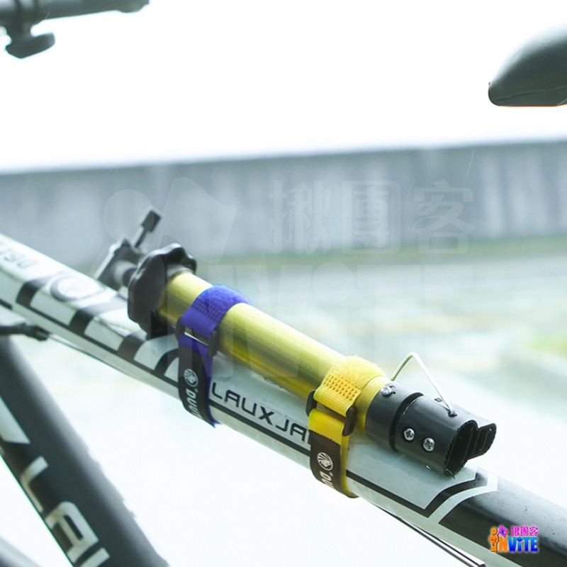 ♢揪團客♢ 自行車萬用魔鬼氈 腳踏車萬能魔術貼 打氣筒 水壺 頭燈 尾燈 變速線 外管 通通都能綁 黑Black 單入-細節圖5