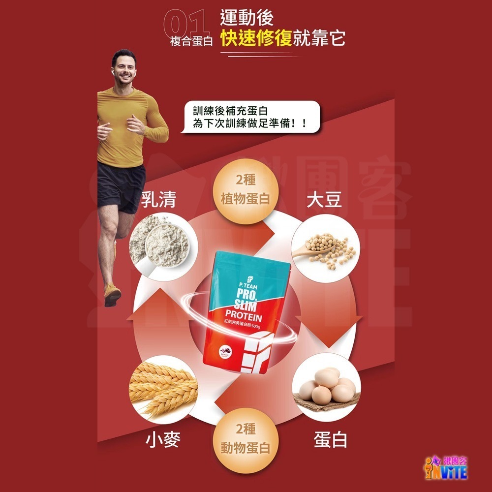 ♢揪團客♢ P.TEAM 【單包】紅肌蛋白粉 相思紅豆 靜岡抹茶-細節圖8