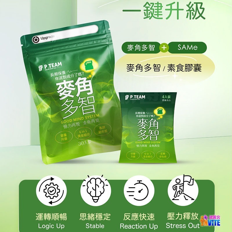 ♢揪團客♢ P.TEAM 麥角多智 (30粒/袋) 主管 科技業 上班族 學生 不正常飲食 吸菸 熬夜 銀髮族 思緒不寧-細節圖2
