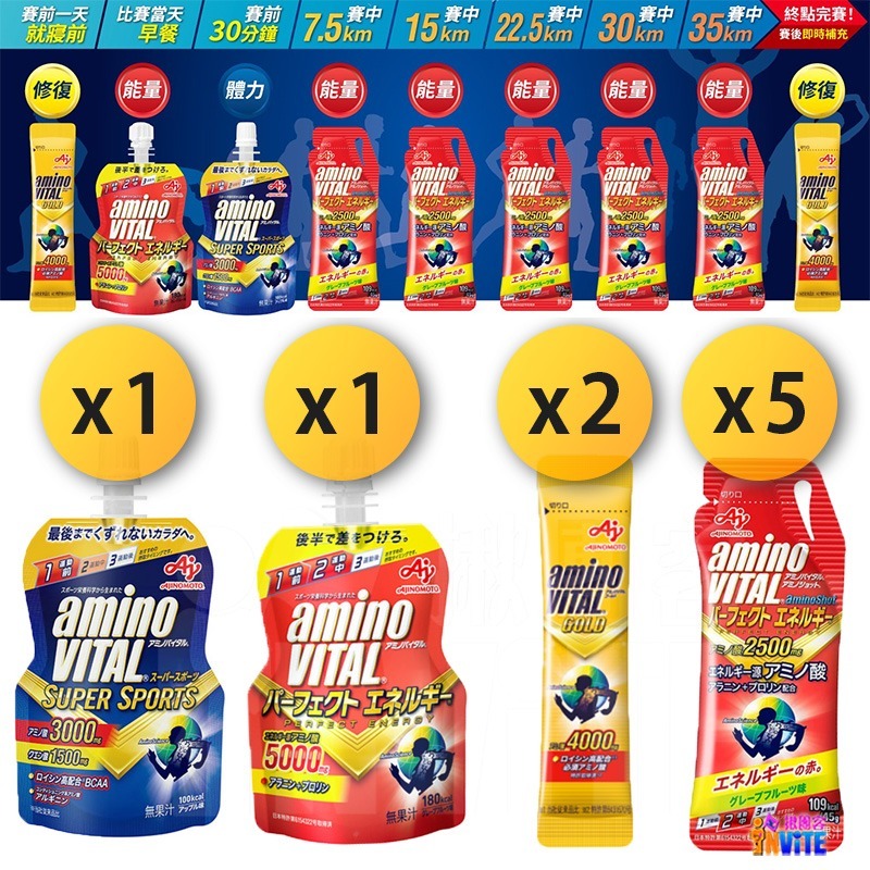 『 台灣原廠現貨』 ♢揪團客♢ 味之素 aminoVITAL® 全馬組合包 全馬包 『4小時完走』全馬-細節圖9