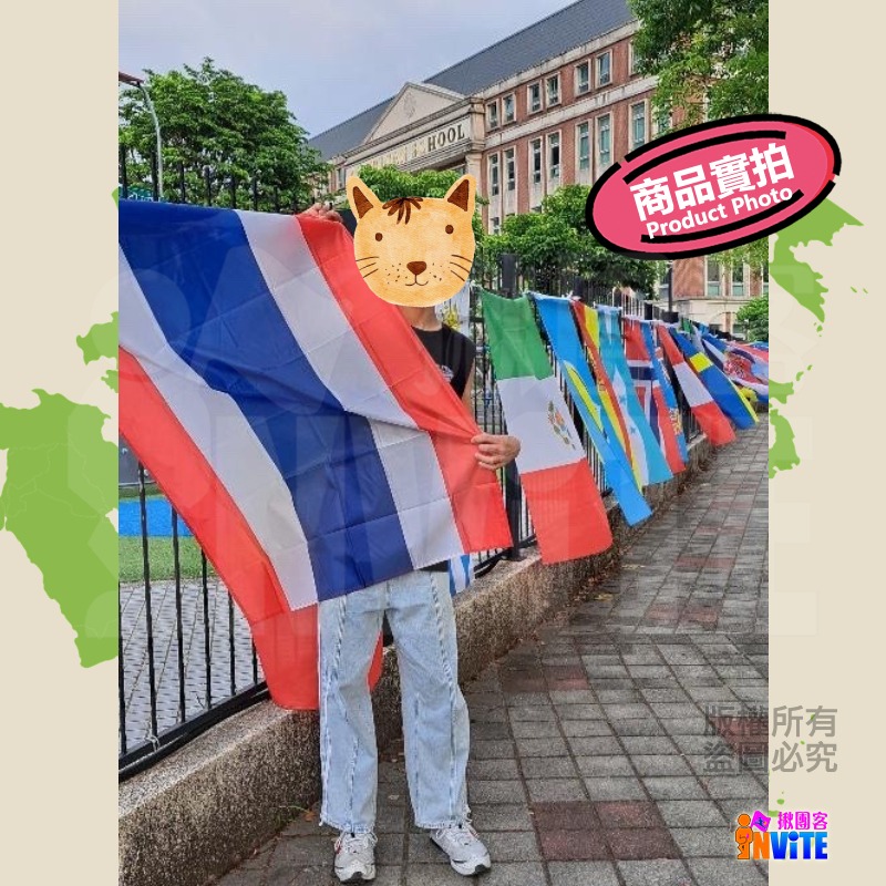 ♢揪團客♢ 萬國旗 【亞洲區】台灣 日本 五星旗 南韓 泰國 新加玻 國旗-細節圖2