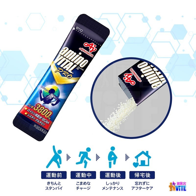 【發票/隔日到貨】 台灣原廠現貨 ♢揪團客♢ 味之素 aminoVITAL® 【PRO】專業級胺基酸粉末 30包x1盒-細節圖2