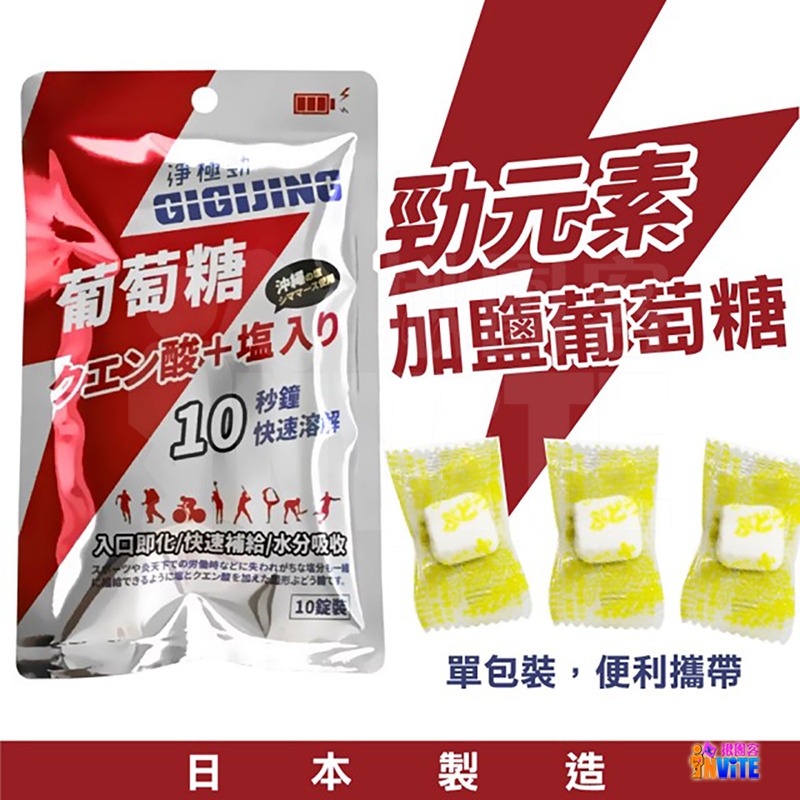 ♢揪團客♢ GIGIJING 淨極勁 加鹽葡萄糖 【盒售】12包x1盒 單顆裝 跑步 馬拉松 鹽糖 鹽錠-細節圖2