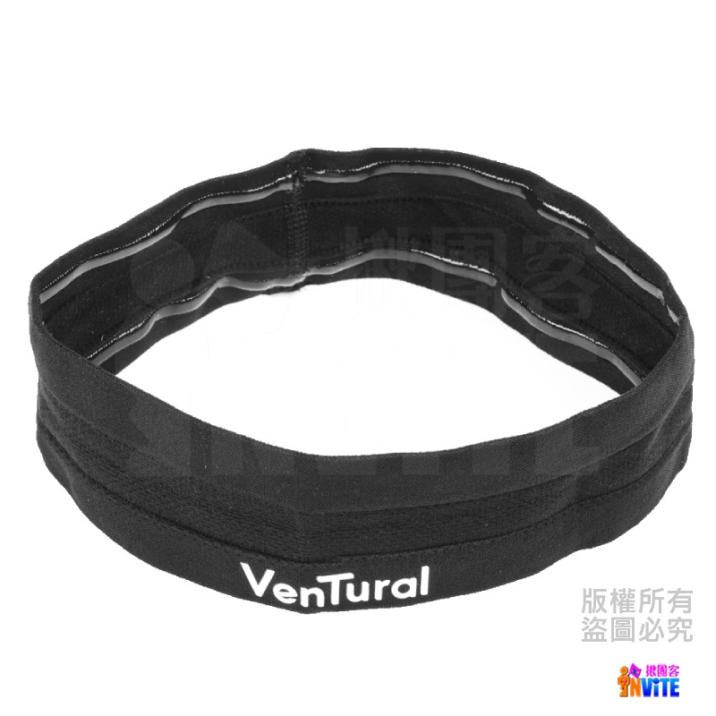 ♢揪團客♢ VenTural 運動止汗頭帶 鋼琴黑 導汗帶 透氣吸汗 運動頭巾 髮帶 專業防滑 頭巾 單入-細節圖4