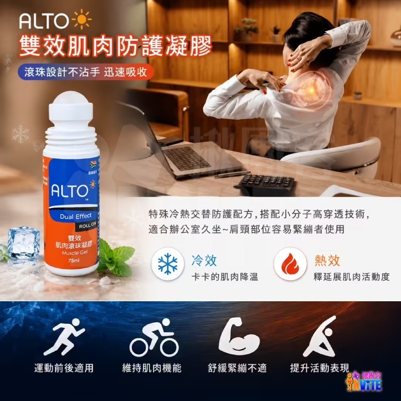 🔥新品🔥♢揪團客♢ ALTO 雙效肌肉防護凝膠 75ml 送1包32Gi果膠 (口味隨機) 肌肉滾珠凝膠-細節圖5