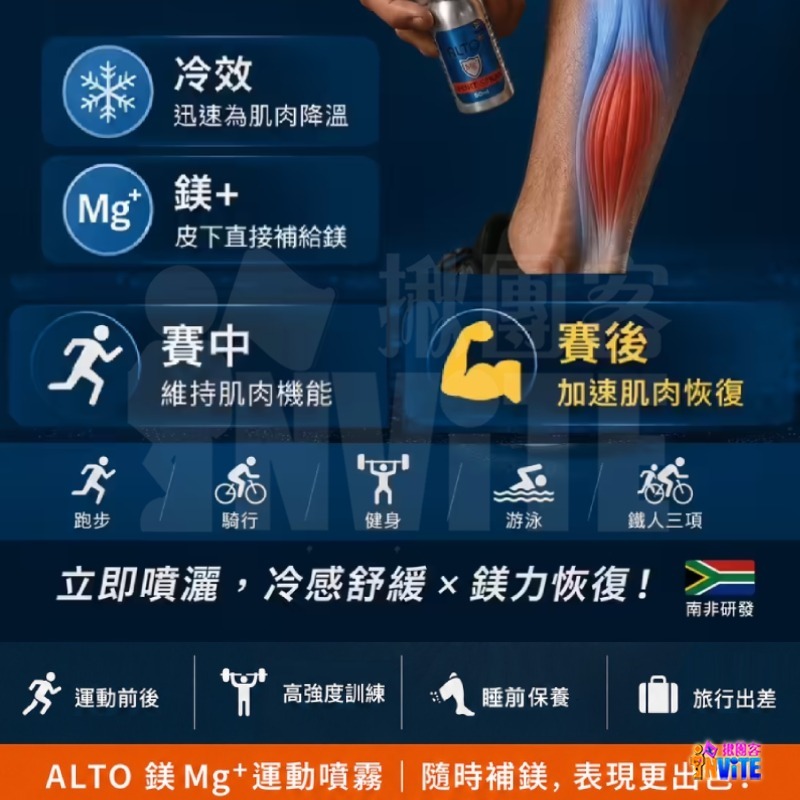 🔥新品🔥♢揪團客♢ ALTO 鎂+運動噴霧 50ml 肌肉舒緩 跑步 自行車 健身 游泳 鐵人三項 運動前後 高強度-細節圖5