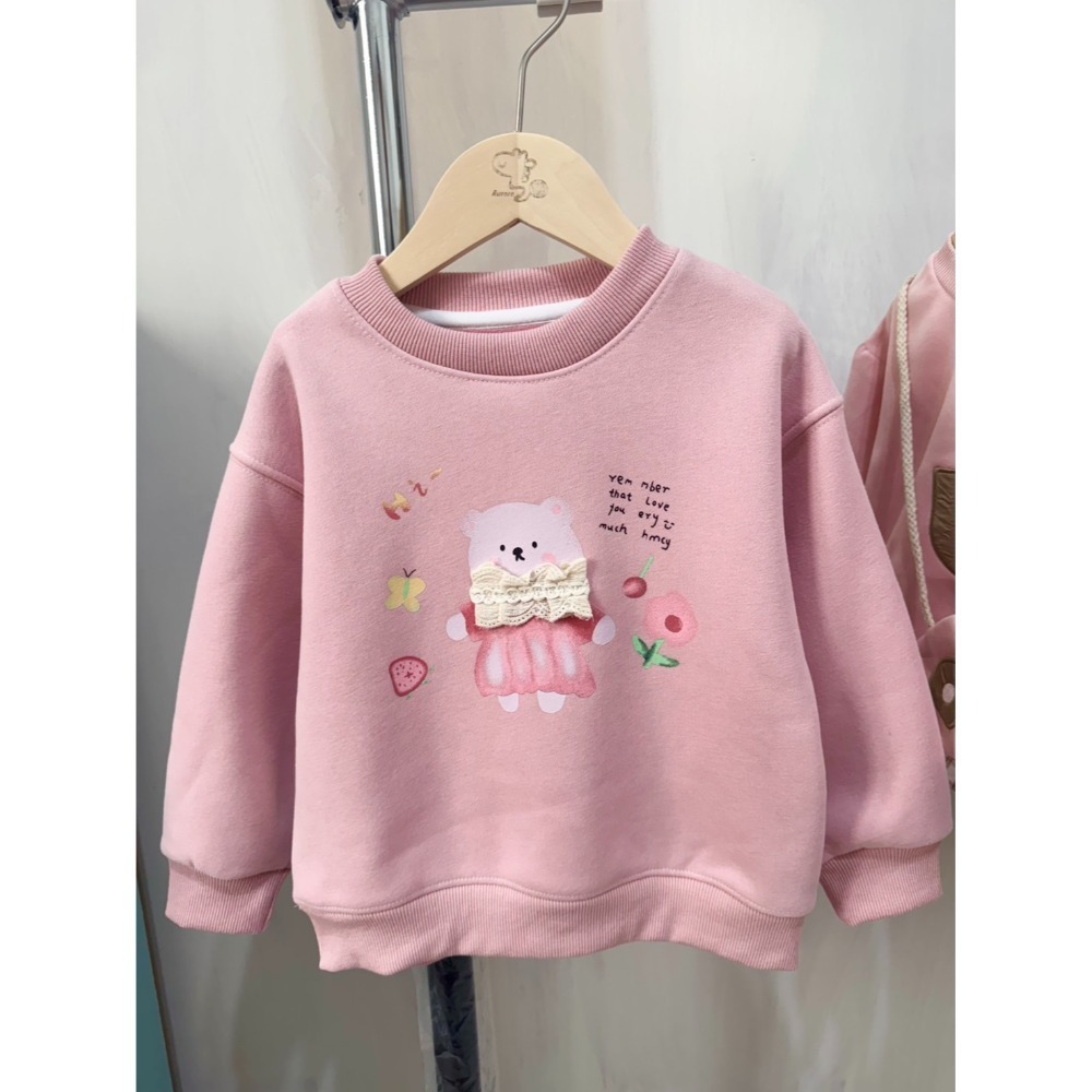 Ruroro實拍粉嫩小熊上衣-規格圖3