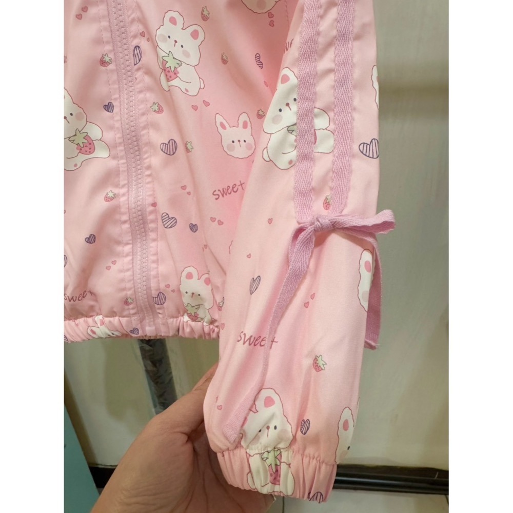 Ruroro實拍粉紅小兔側邊袖子蝴蝶結-細節圖3