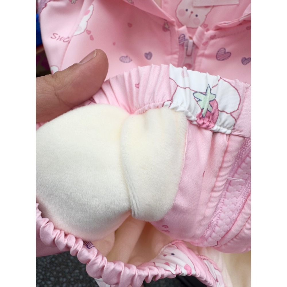 Ruroro實拍粉紅小兔側邊袖子蝴蝶結-細節圖5