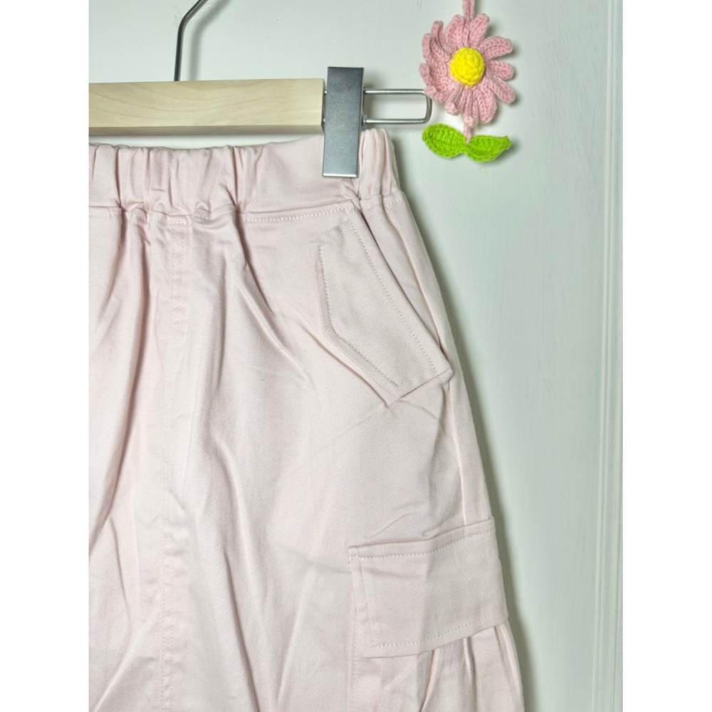 Ruroro粉色雙口七分裙-細節圖3