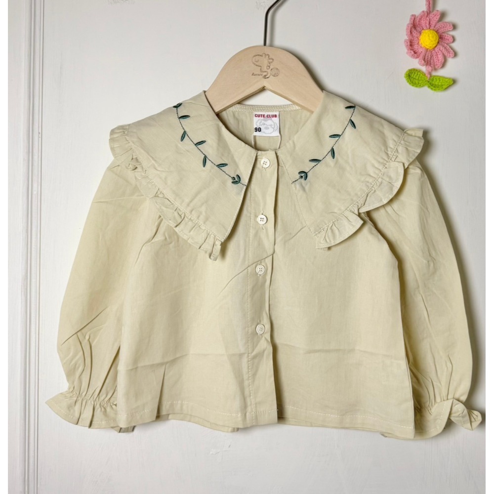 Ruroro實拍荷葉邊小花上衣-規格圖4