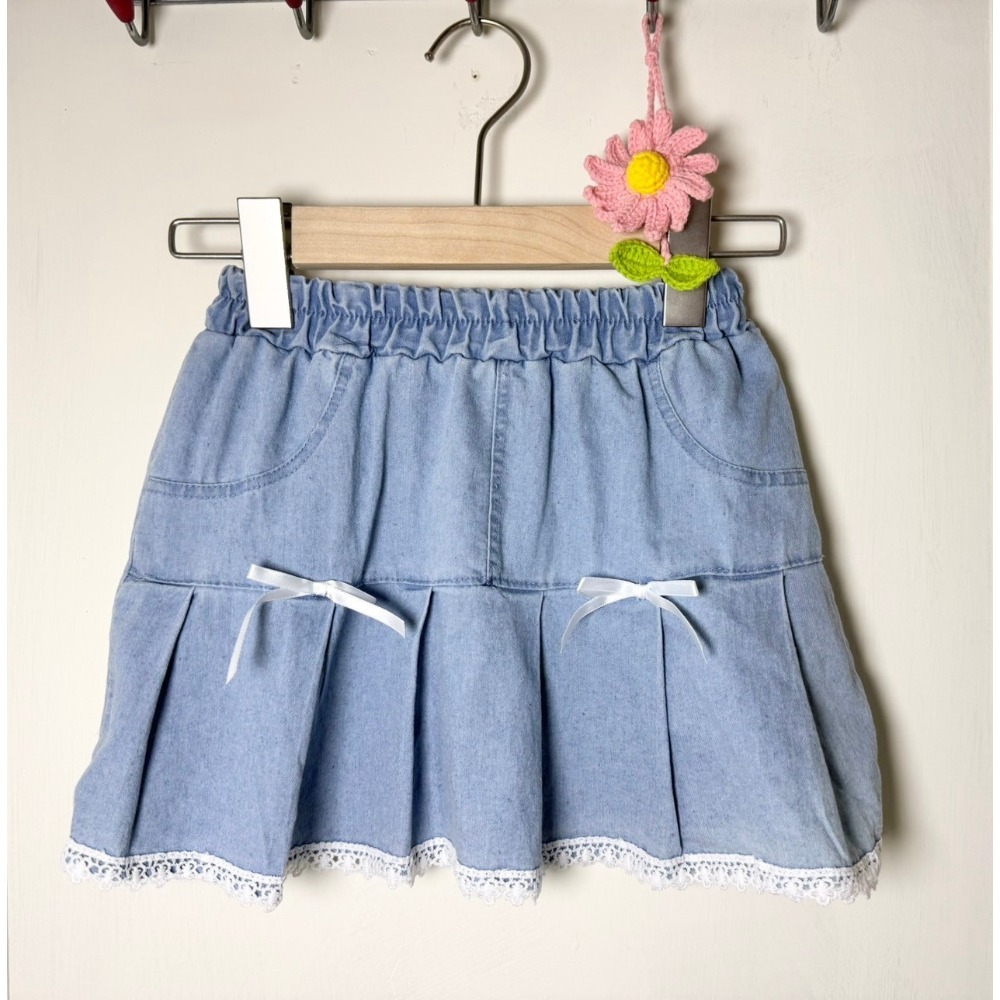 Ruroro實拍雙蝴蝶結裙子-規格圖3