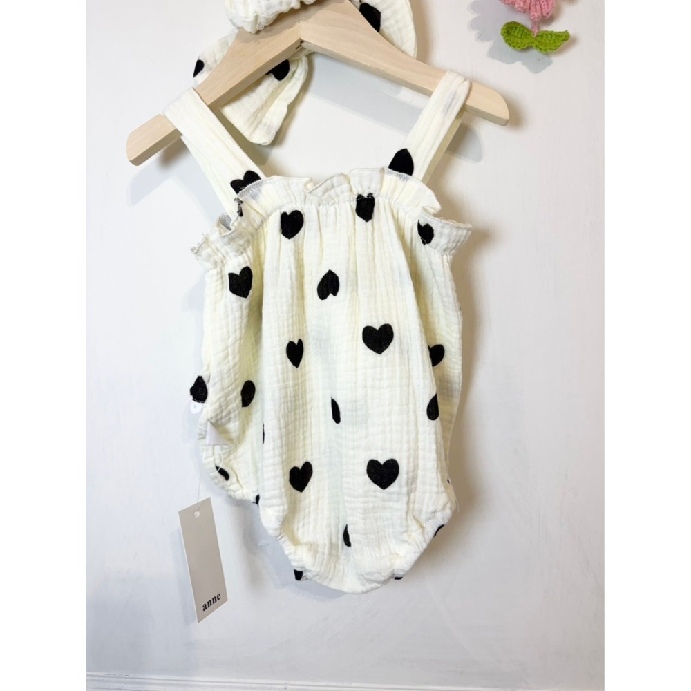 Ruroro實拍黑色愛心套裝(含髮帶)-細節圖2