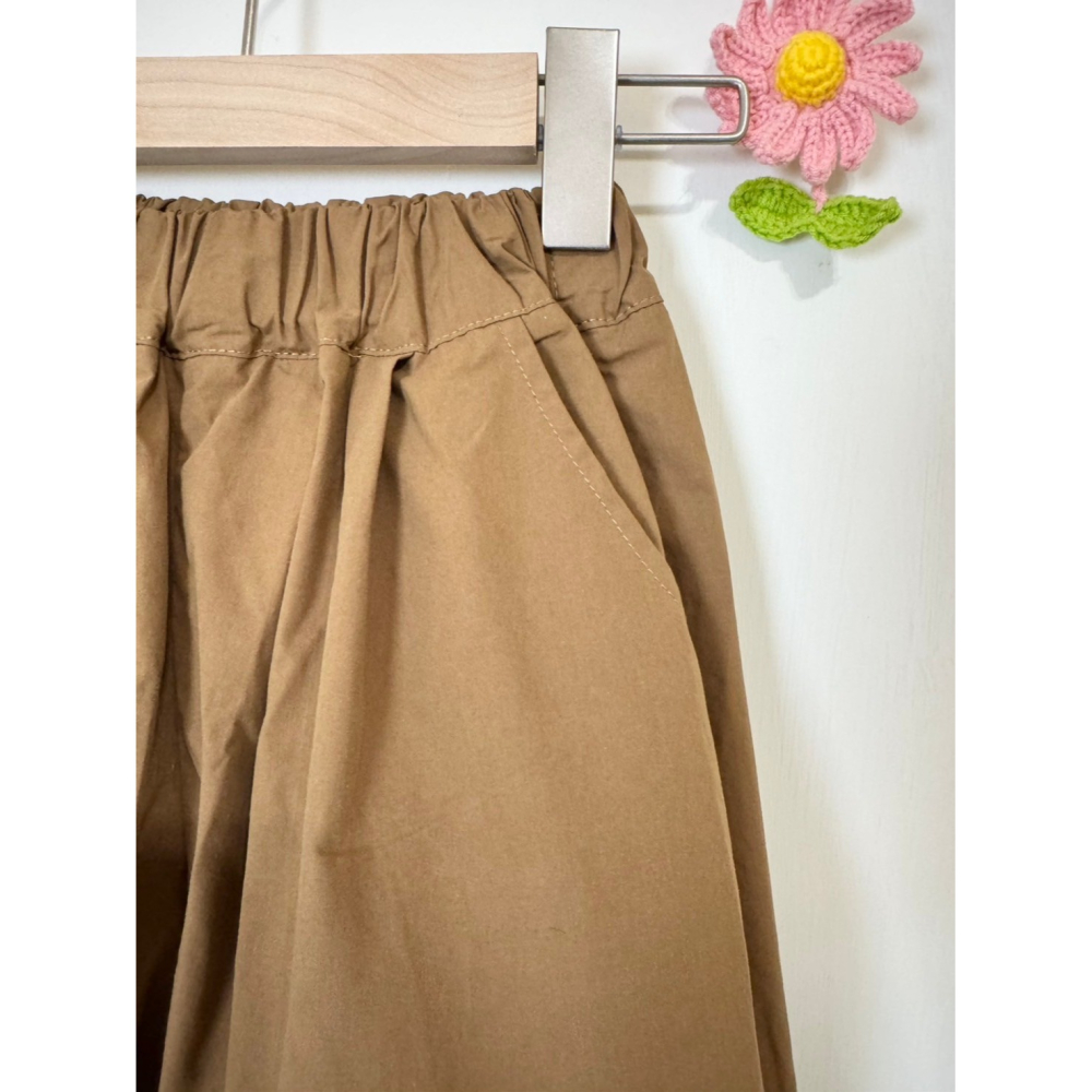 Ruroro實拍咖啡牛奶撞色縮口褲-細節圖2